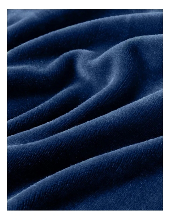GIOIA CASA Teddy Sherpa Reversible Throw in Navy Blue image 5