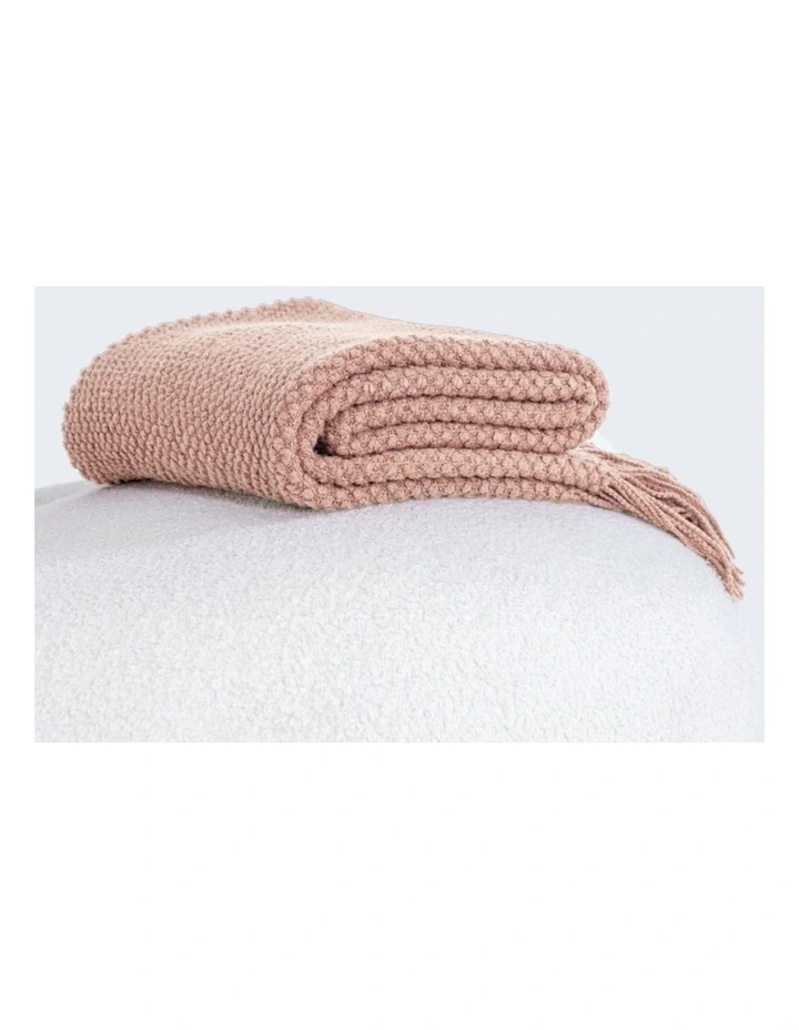 GIOIA CASA Micro Plush Knitted Woven Throw in Pink image 5