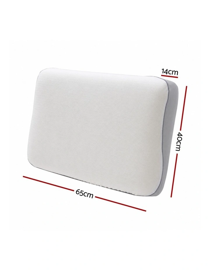 RoomSense Cooling Dual-Sided Memory Foam Pillow, 55D Solid Core Neck Support, 65x40x14cm image 3