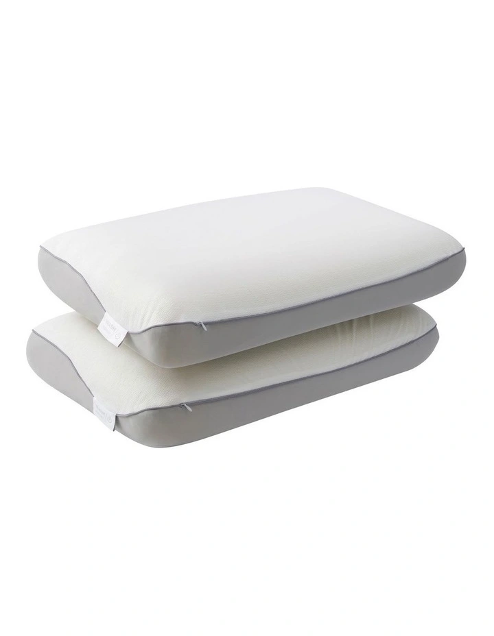 RoomSense Reversible Ice-Cool Dual-Sided Memory Foam Pillow 2 Pack, 55D Contour Neck Support image 7