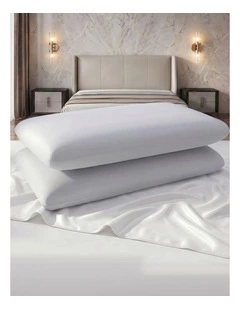 RoomSense Cooling Solid Core Memory Foam Pillow 2 Pack, Anti-Clumping Side Sleeper, 70x40x10cm