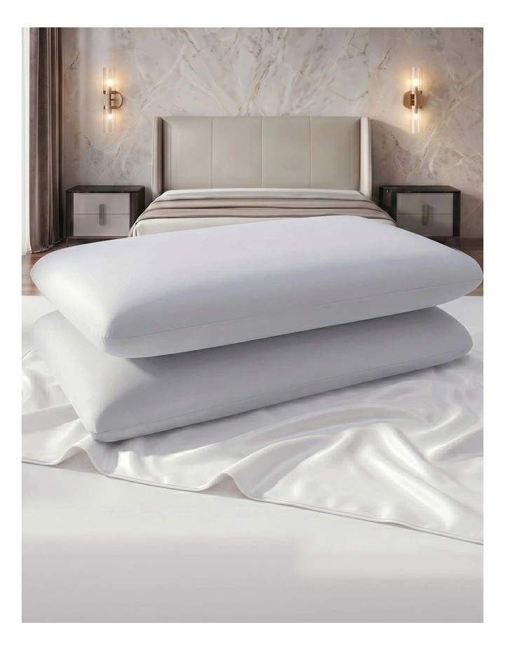 RoomSense Cooling Solid Core Memory Foam Pillow 2 Pack, Anti-Clumping Side Sleeper, 70x40x10cm image 1