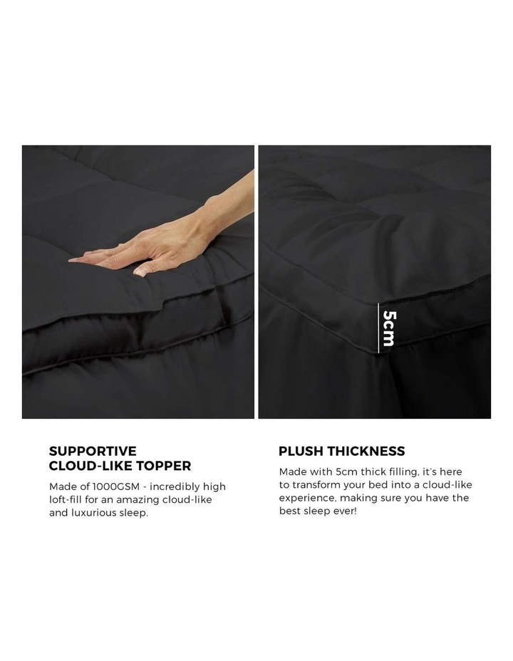 Bedra Mattress Protector Bamboo Charcoal Pillowtop Topper Underlay Cover Single image 6