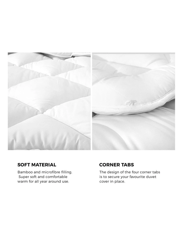 Bedra Microfibre Bamboo Quilt 400GSM Summer Winter Duvet Doona All Season Queen image 7