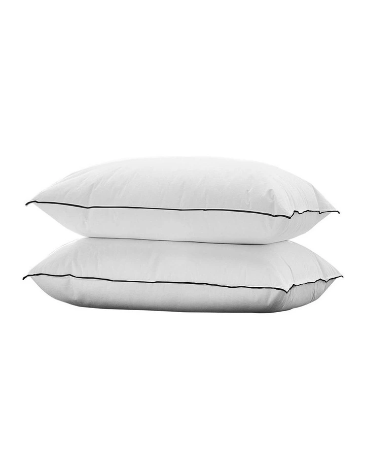 Bedra Pillow Duck Feather Down Standard Pillows Cotton Cover - Twin Pack image 2