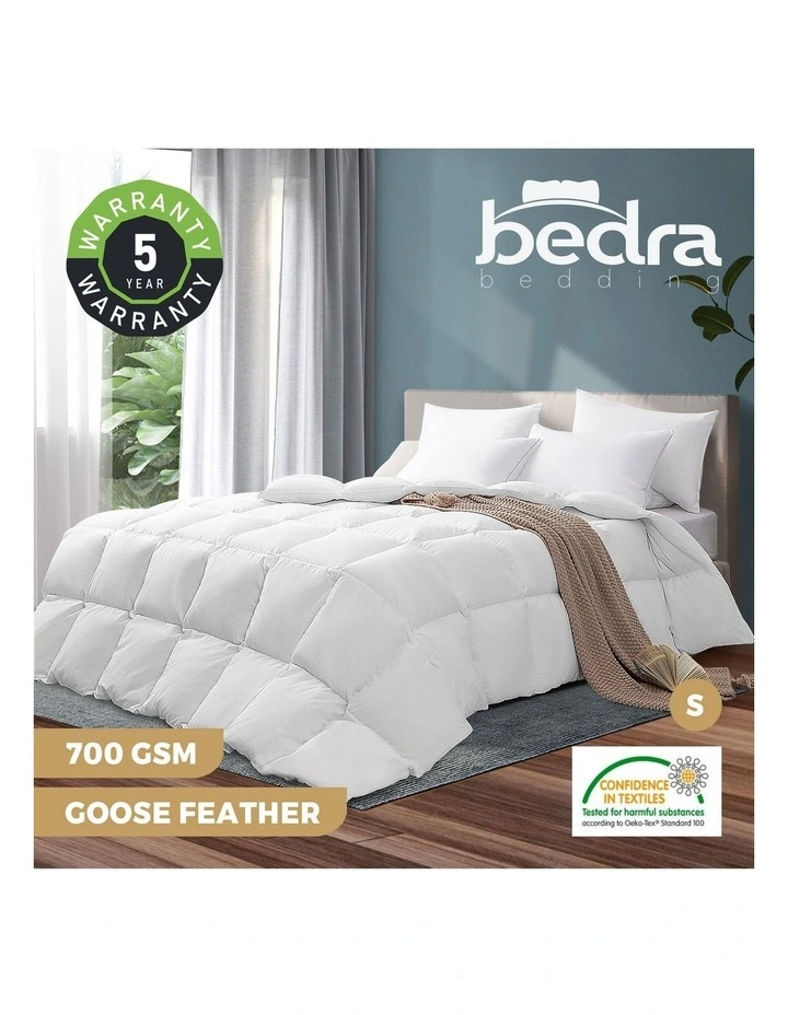 Bedra Goose Down Quilt 700GSM All Season Duvet Doona Blanket Single image 4