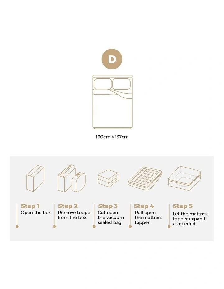 Bedra Mattress Protector Bamboo Charcoal Pillowtop Topper Underlay Cover Double image 3