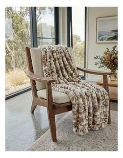 Jayne Bubble Mink Throw in Caramel