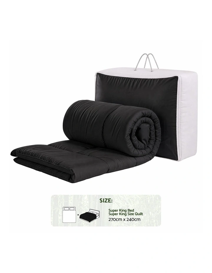 Giselle 200GSM Bamboo Microfibre Super King Quilt Lightweight All Season Doona image 2