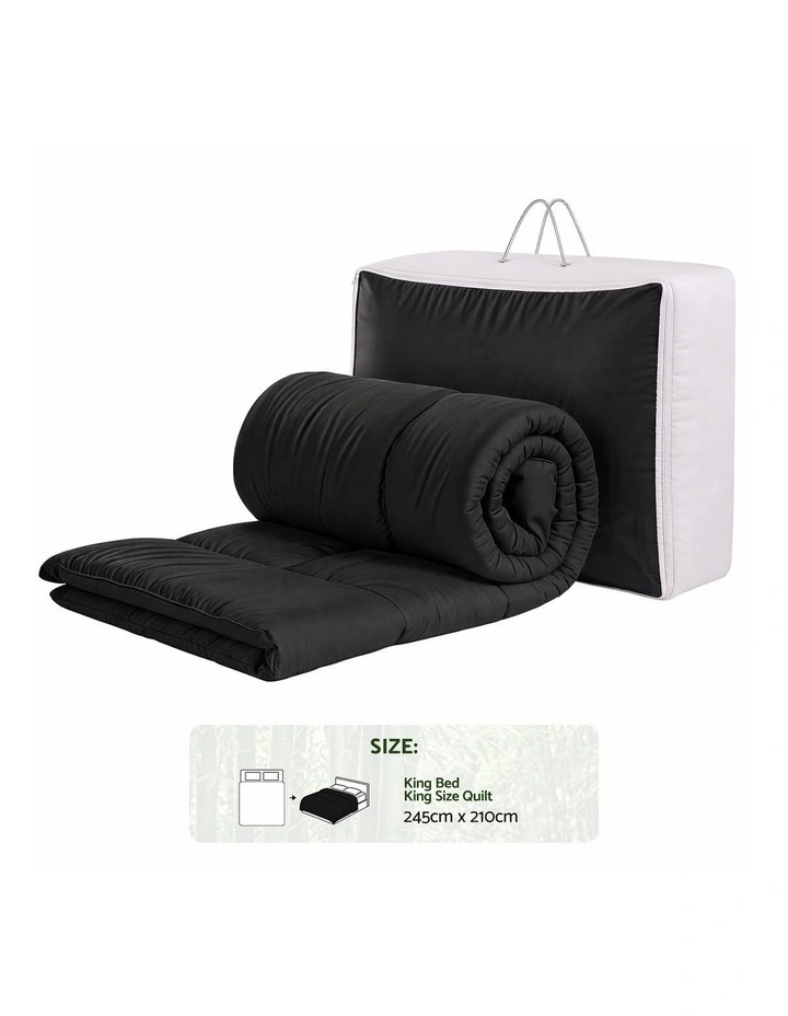 Giselle 200GSM Bamboo Microfibre King Quilt Lightweight All Season Doona Duvet image 2