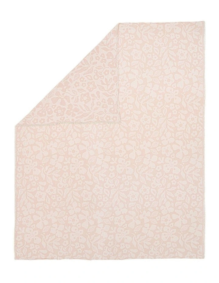 Dreamaker Briar Floral Cotton Blanket in Pink image 3