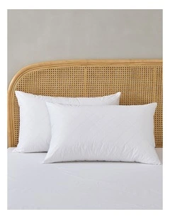 Dreamaker Cotton Quilted Waterproof Standard Pillow Protector Twin Pack