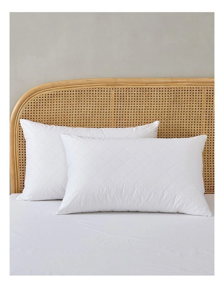 Dreamaker Cotton Quilted Waterproof Standard Pillow Protector Twin Pack image 1