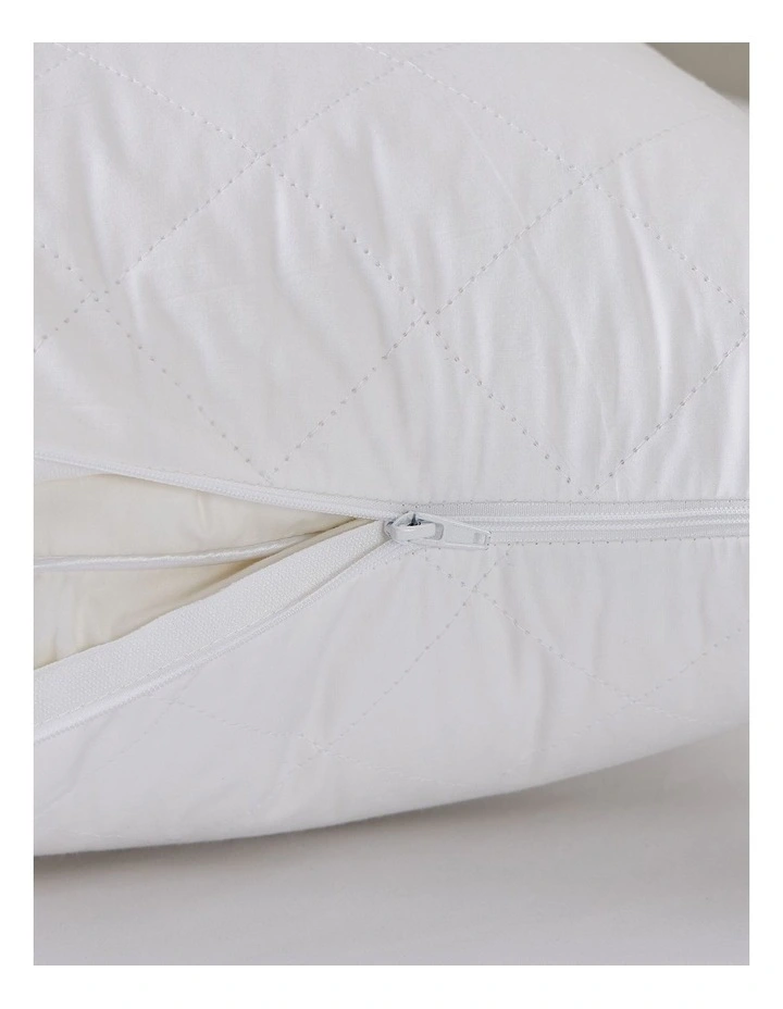 Dreamaker Cotton Quilted Waterproof Standard Pillow Protector Twin Pack image 3