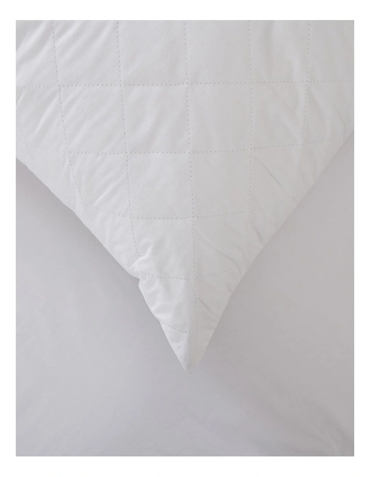 Dreamaker Cotton Quilted Waterproof Euro Pillow Protector Twin Pack image 2