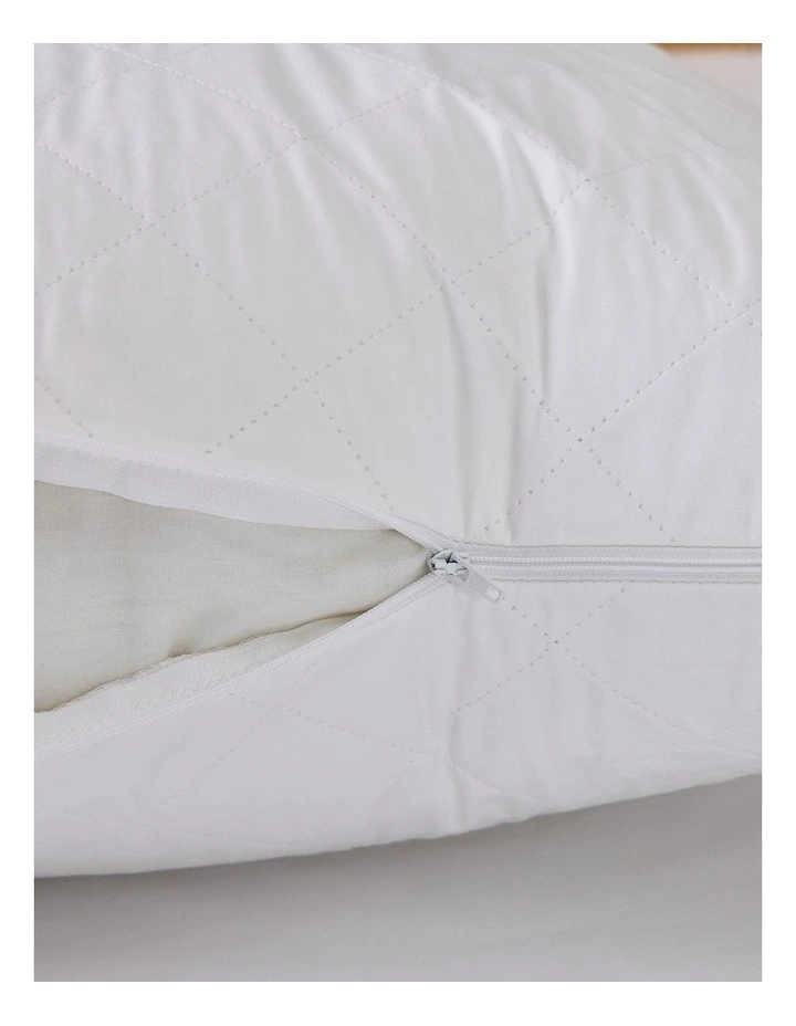 Dreamaker Cotton Quilted Waterproof Euro Pillow Protector Twin Pack image 3
