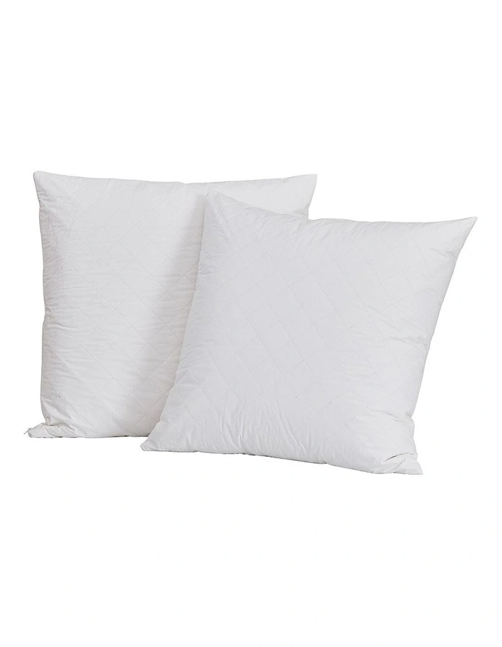 Dreamaker Cotton Quilted Waterproof Euro Pillow Protector Twin Pack image 6