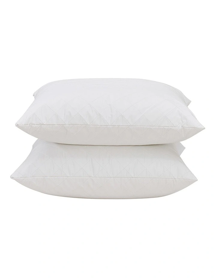 Dreamaker Cotton Quilted Waterproof Euro Pillow Protector Twin Pack image 7