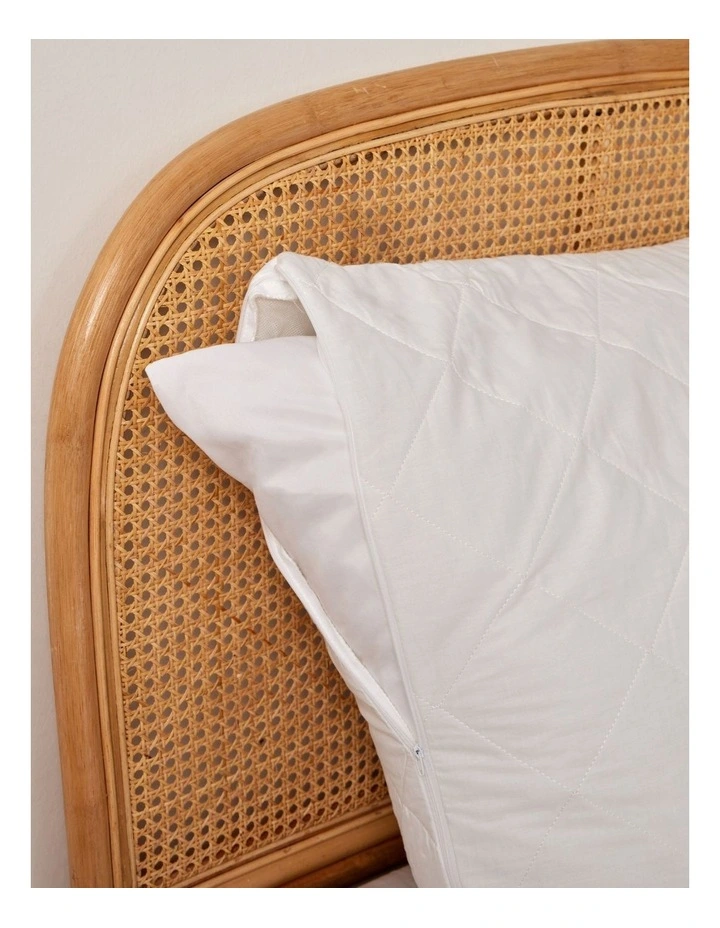 Dreamaker Down Alternative Pillow with Cotton Cover Pillow Protector  Euro image 2