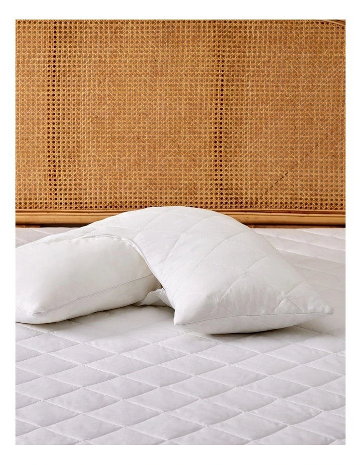 Dreamaker Down Alternative Pillow with Cotton Cover Pillow Protector - V Shape image 2