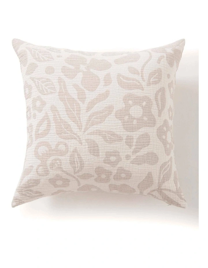 Dreamaker Briar Floral Cotton Cushion Covers Twin Pack 50x50cm in Natural image 6