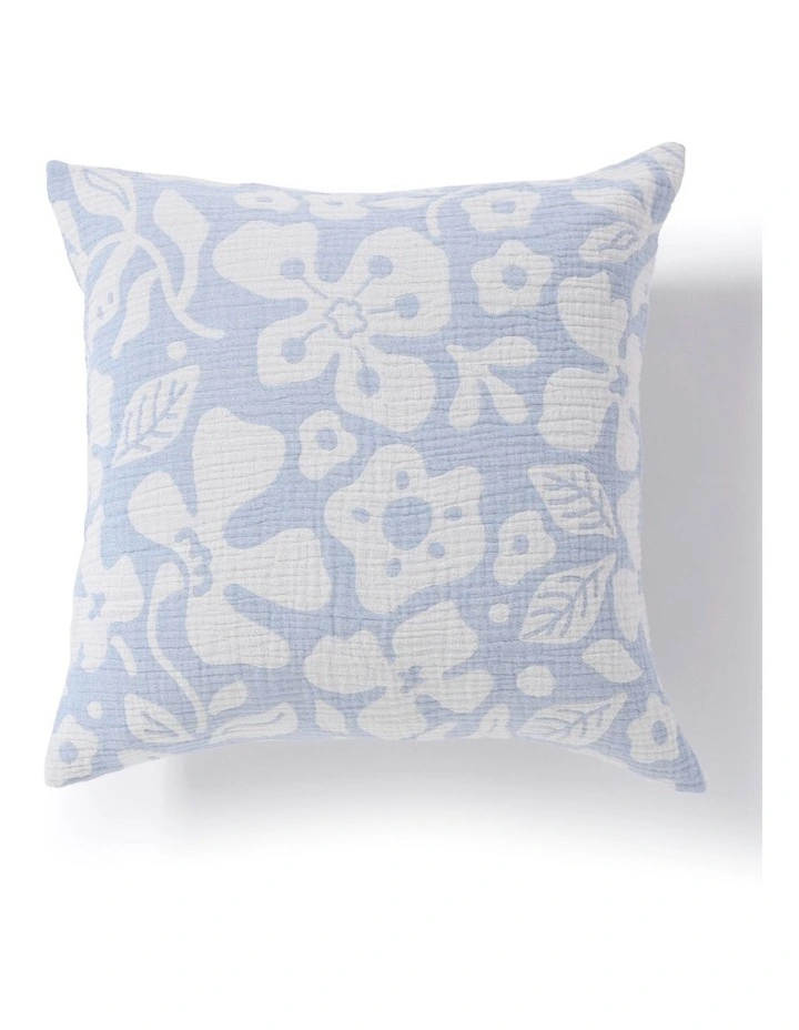 Dreamaker Briar Floral Cotton Cushion Covers Twin Pack 50x50cm Sky Blue image 5