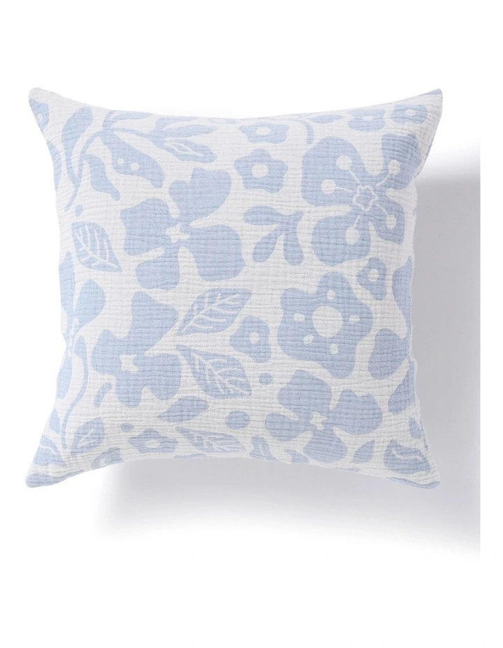 Dreamaker Briar Floral Cotton Cushion Covers Twin Pack 50x50cm Sky Blue image 6