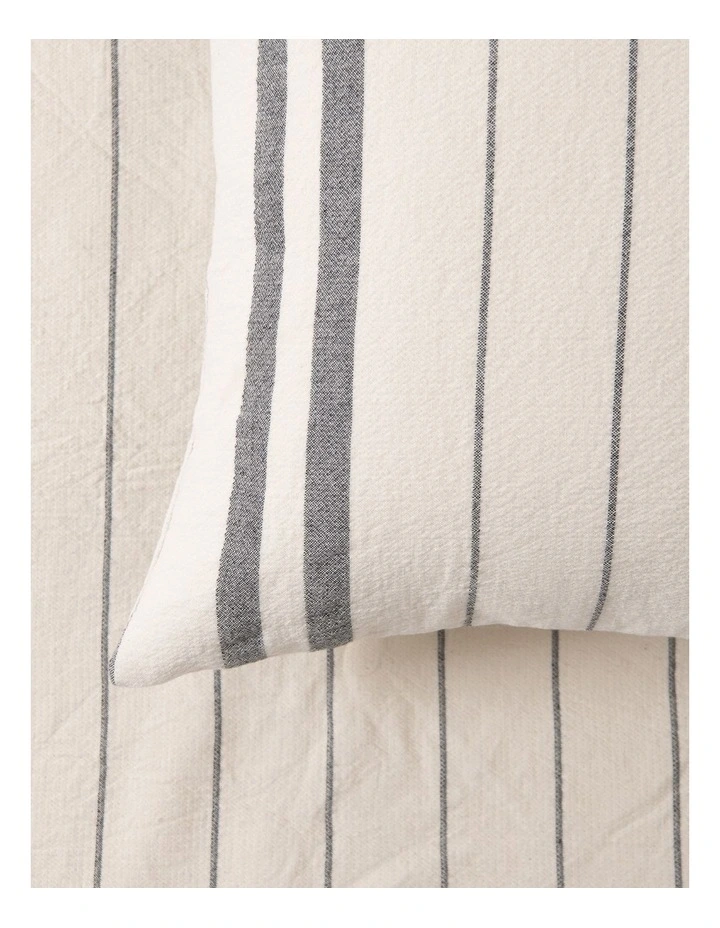 Dreamaker Hayden Cotton Cushion Covers Twin Pack 50x50cm in Graphite Stripe image 4