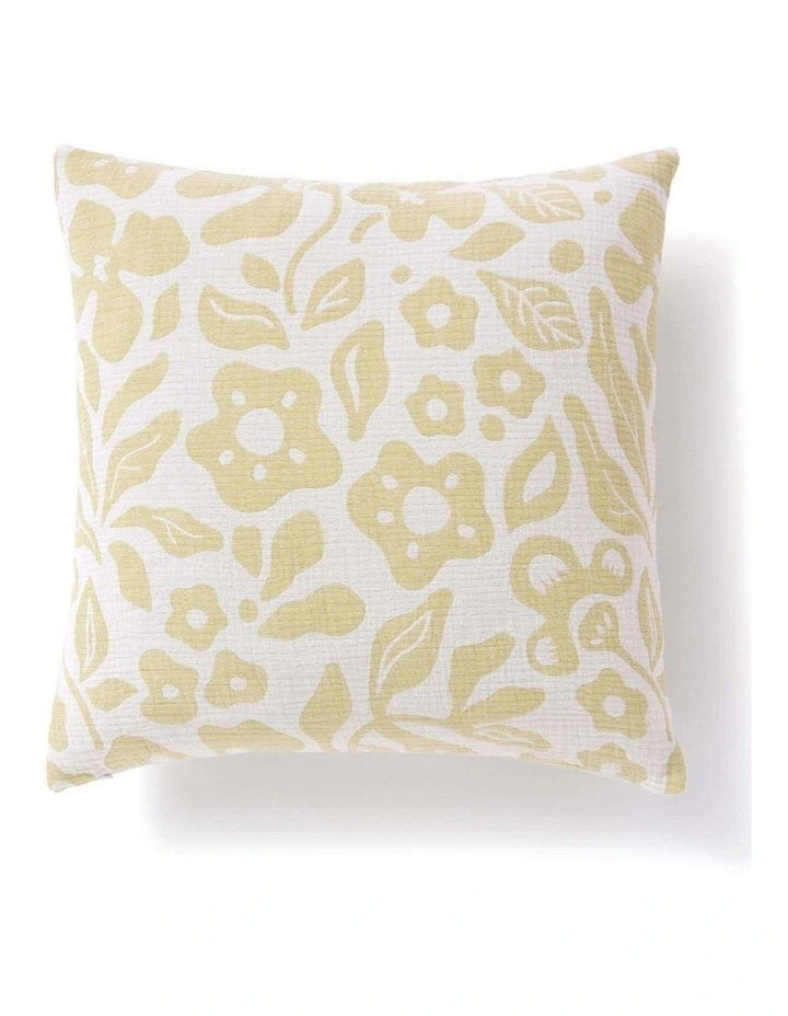 Dreamaker Briar Floral Cotton Cushion Covers Twin Pack 50x50cm in Buckwheat image 6