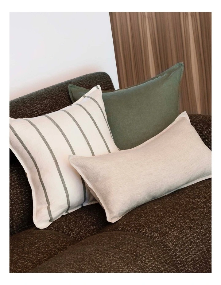 Linen Square Cushion Moss image 4