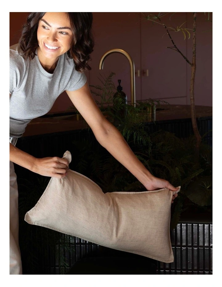 Linen Rectangle Cushion Natural image 2