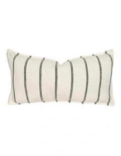 Linen Rectangle Cushion Moss Stripe