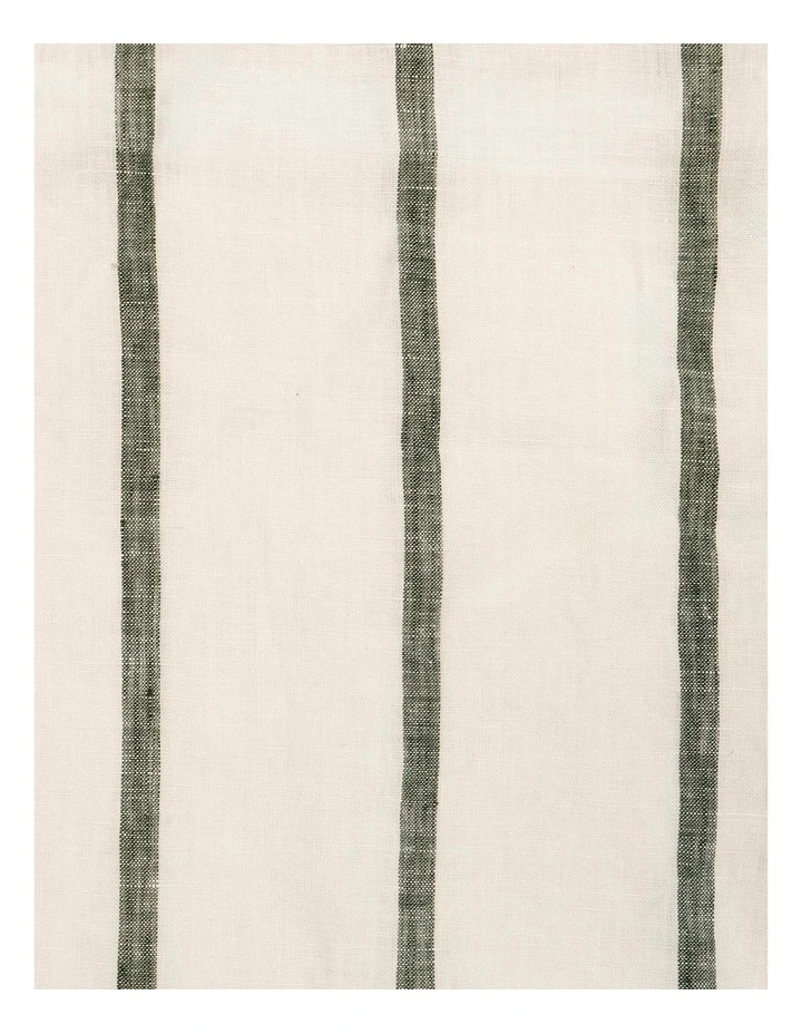 Linen Rectangle Cushion Moss Stripe image 4