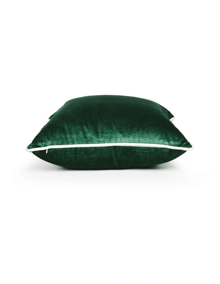 SOHO - IVY GREEN - VELVET CUSHION - WHITE PIPE image 2