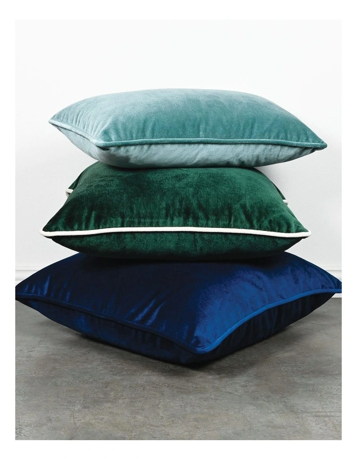 SOHO - IVY GREEN - VELVET CUSHION - WHITE PIPE image 4