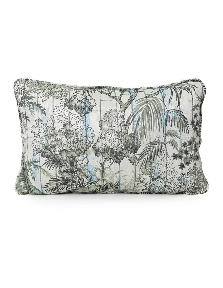 COCO PIPED - BOTANICAL GREEN - FABRIC CUSHION- SELF PIPE image 1
