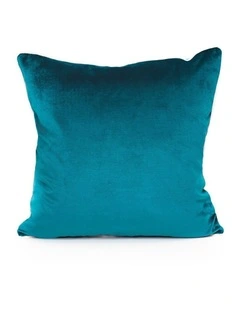 SOHO - PEACOCK - VELVET CUSHION - WHITE PIPE