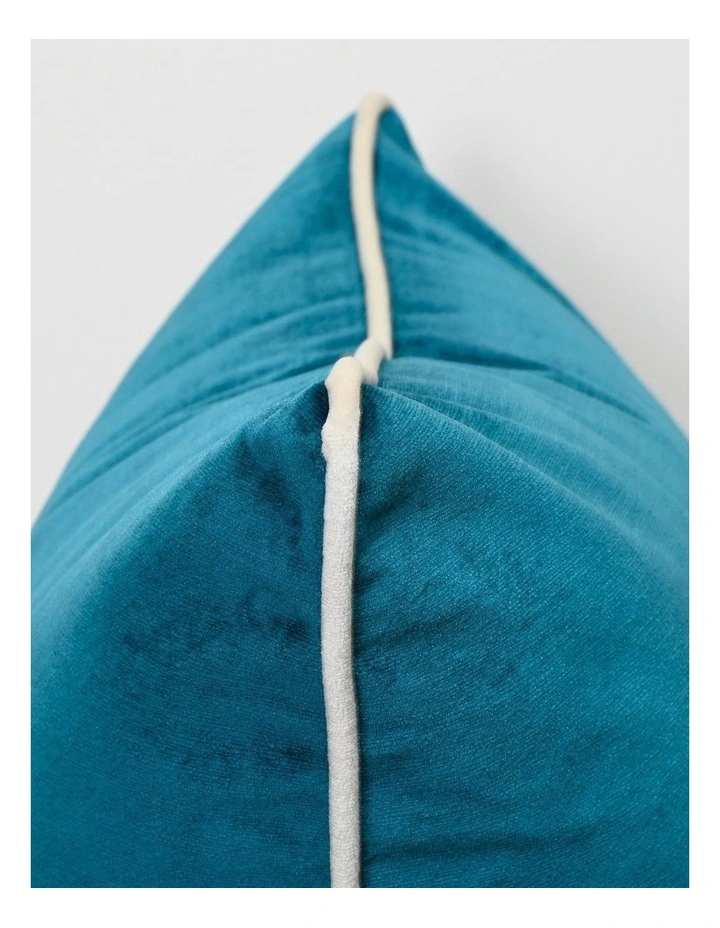 SOHO - PEACOCK - VELVET CUSHION - WHITE PIPE image 3