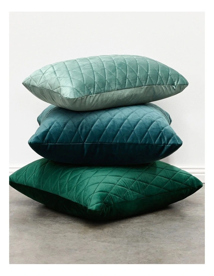 COCO QUILTED - PEACOCK - VELVET CUSHION image 4
