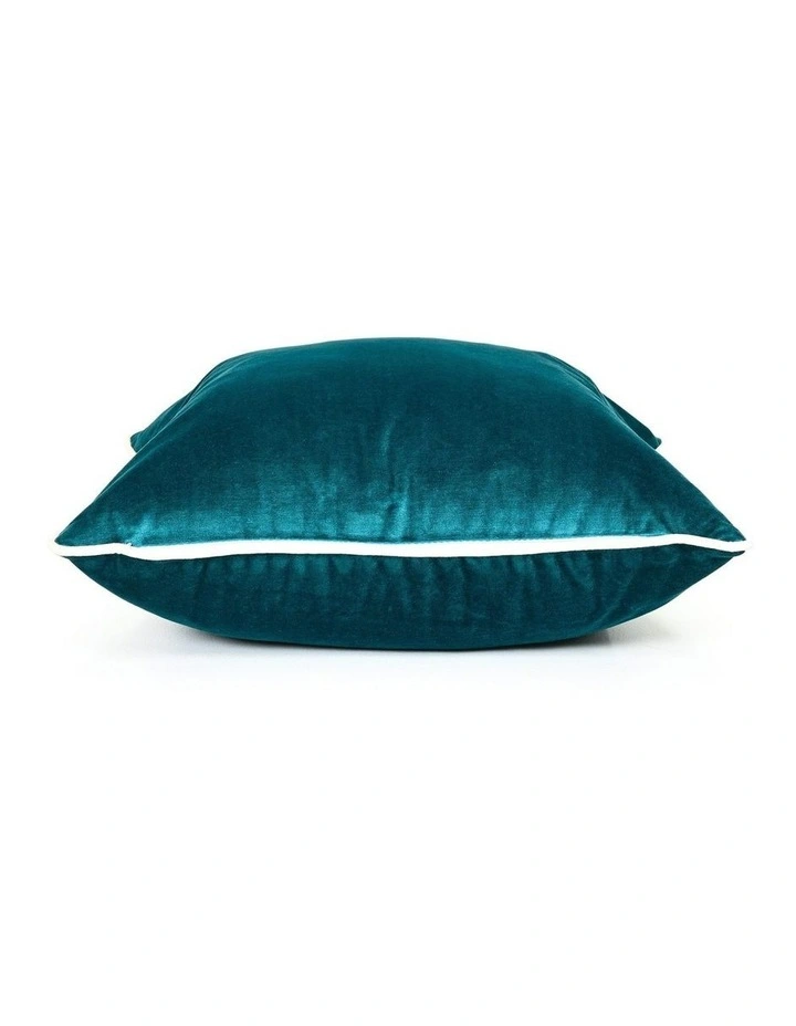 SOHO - PEACOCK - VELVET CUSHION - WHITE PIPE image 2