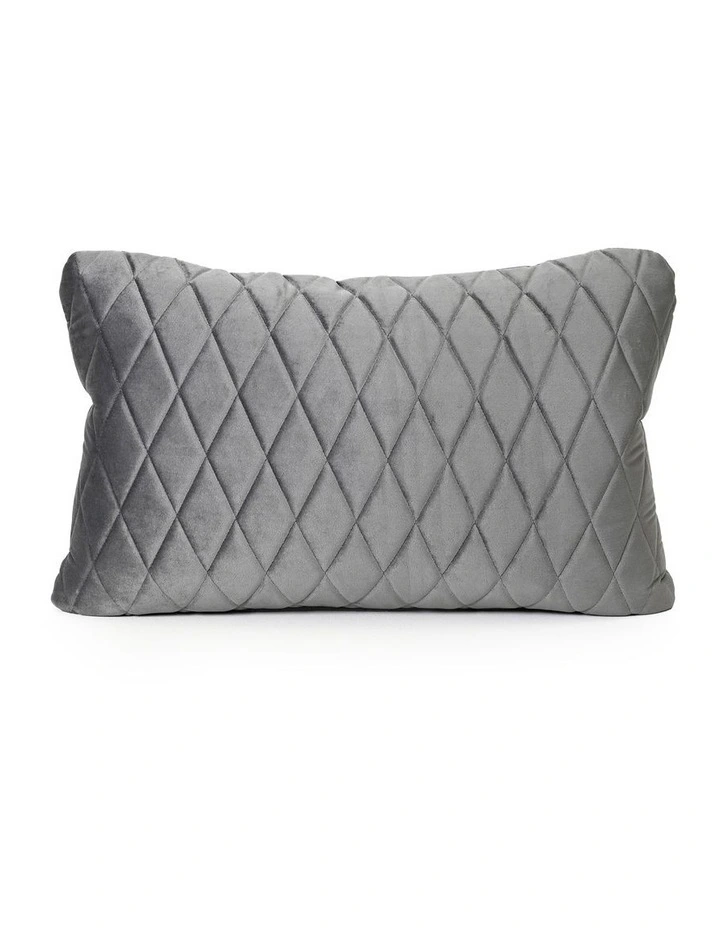 COCO QUILTED - CHARCOAL - VELVET CUSHION image 1