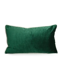 SOHO - IVY GREEN - VELVET CUSHION - WHITE PIPE