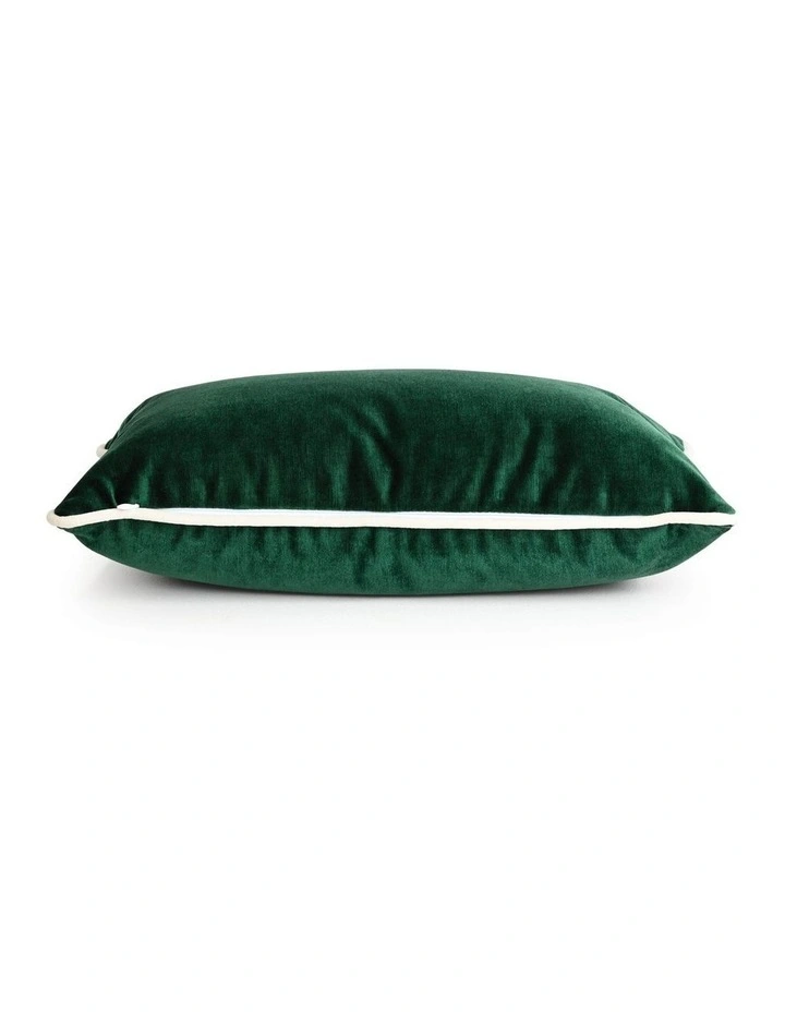 SOHO - IVY GREEN - VELVET CUSHION - WHITE PIPE image 2