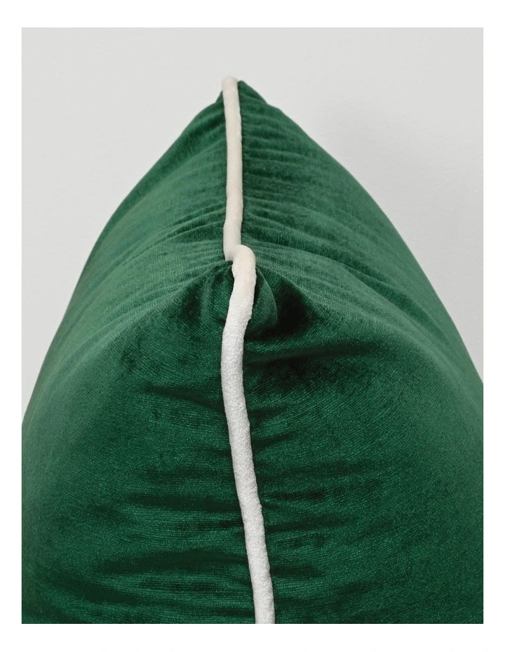 SOHO - IVY GREEN - VELVET CUSHION - WHITE PIPE image 3