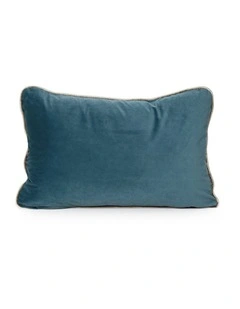 COCO PIPED - STEEL BLUE - VELVET CUSHION- GOLD PIPE