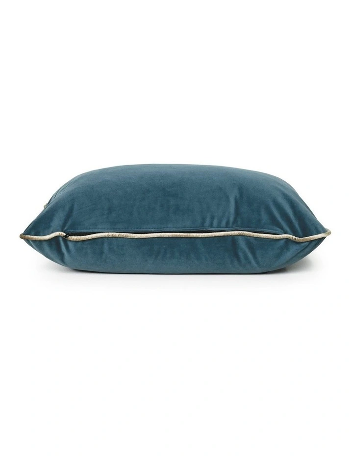 COCO PIPED - STEEL BLUE - VELVET CUSHION- GOLD PIPE image 2