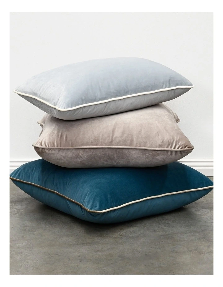 COCO PIPED - STEEL BLUE - VELVET CUSHION- GOLD PIPE image 4