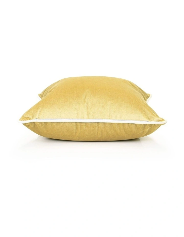SOHO - MUSTARD - VELVET CUSHION - WHITE PIPE image 2