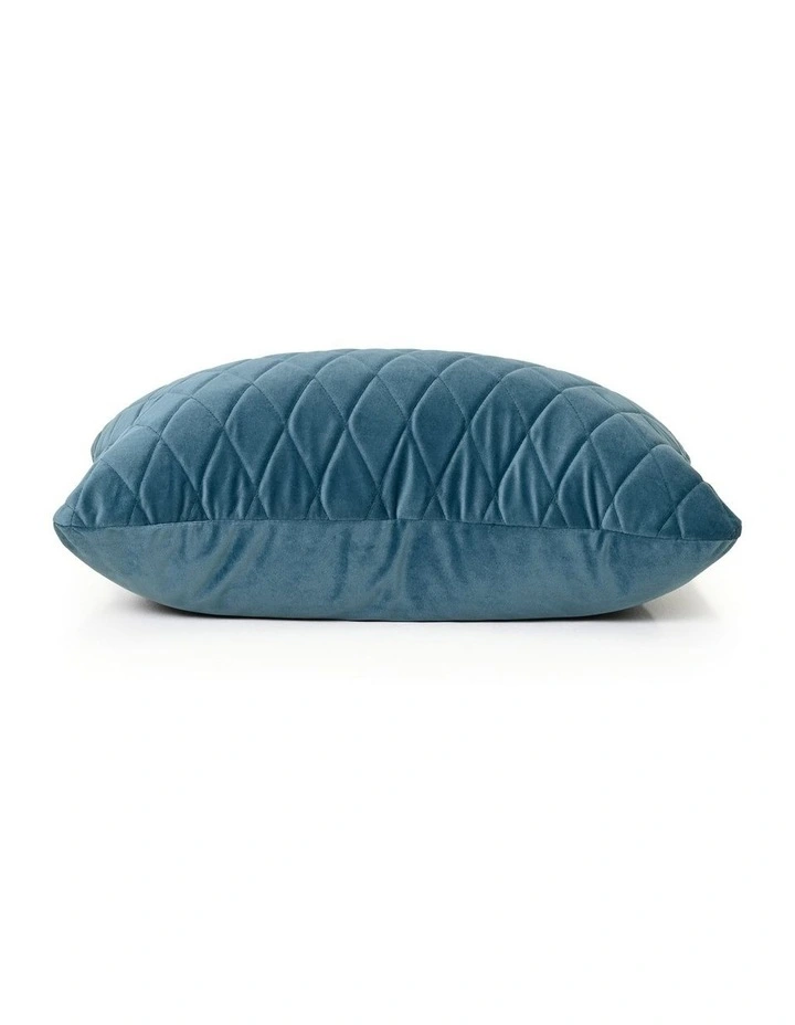 COCO QUILTED - STEEL BLUE - VELVET CUSHION image 2
