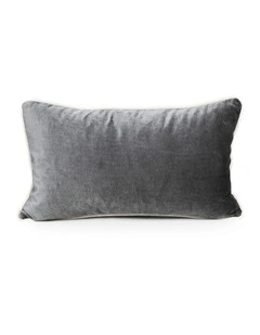 SOHO - CHRISTIAN GREY - VELVET CUSHION - WHITE PIPE